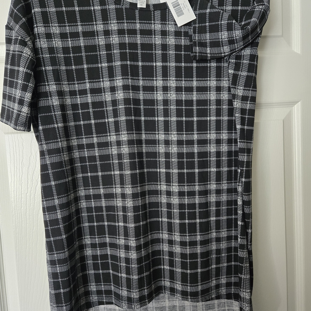 LuLaRoe Black and White Plaid Irma